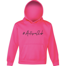 Load image into Gallery viewer, Kids - Neon #AutismClub - Hoodie
